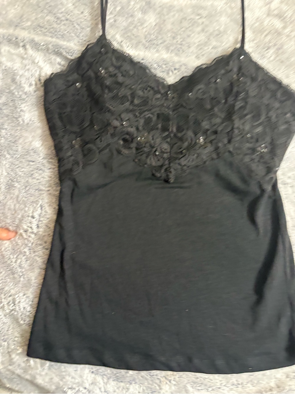 Eyeshadow Black Lace Trim Camisole